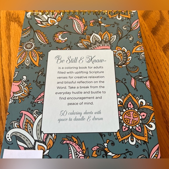 NWT Faith Based Adult Coloring Book Be Still and Know - Picture 2 of 3